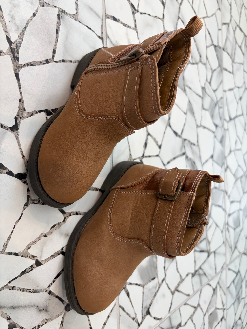 Carter's Tan Kids Ankle Boots with Strap